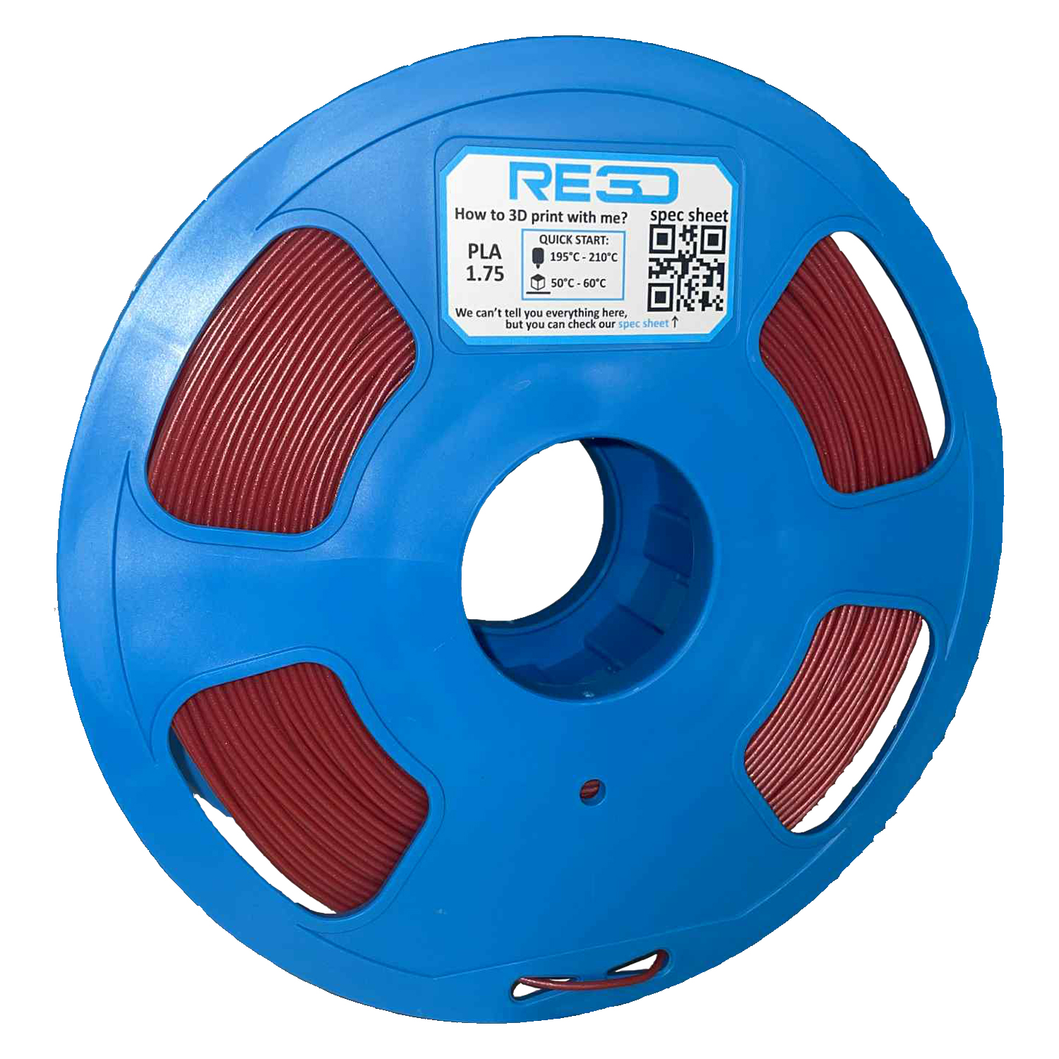 PLA Филамент Червен Брокат | Red Glitter PLA Filament | High Speed PLA+ Material | 1.75mm, 1kg